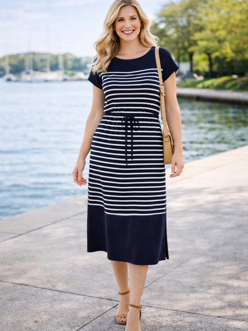 Talbots Navy Knit Dress